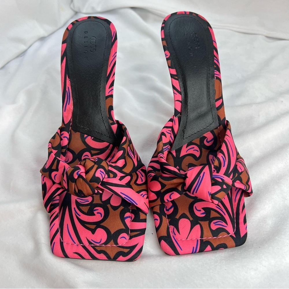 ASOS DESIGN Nadina knotted high heeled mules Sz 9 - Picture 2 of 13